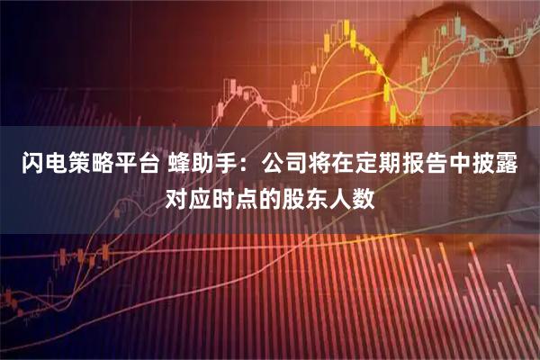 闪电策略平台 蜂助手：公司将在定期报告中披露对应时点的股东人数